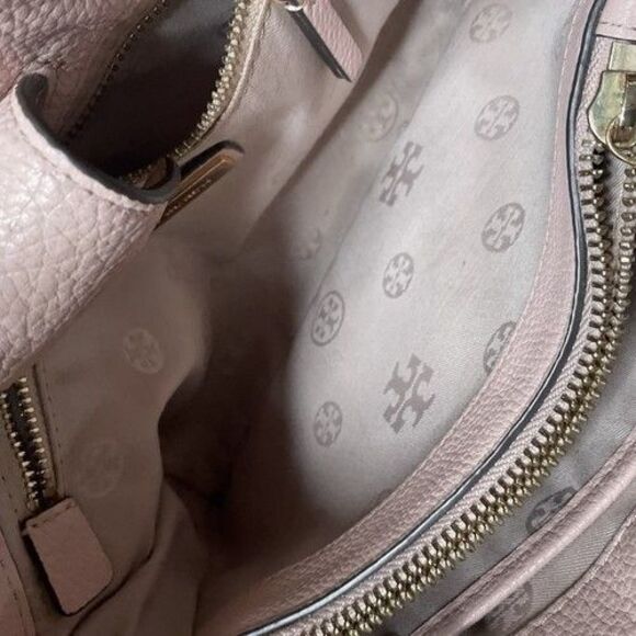 Tory Burch Georgia Triple Compartment Shoulder Tote Bag Women Size L Dusty Pink - Picture 8 of 16